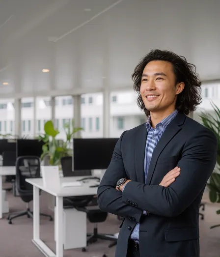 Mannelijke controller in kantooromgeving tijdens de opleiding Masterclass Internal Control & Accounting Information Systems (ICAIS) bij Habeo+
