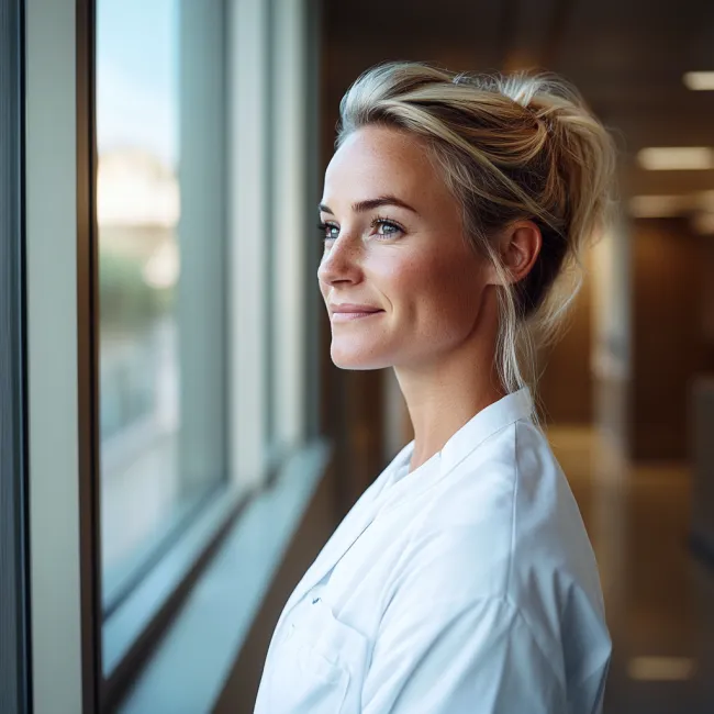 Vrouw in opleiding zorgtechnologie van habeo+